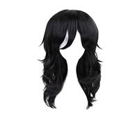 My Hero Academia Shouta Aizawa Black Wavy Curly Wig Cosplay disfraz Boku no Hero Academia pelo resistente al calor hombres mujeres pelucas