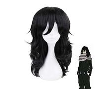 My Hero Academia Shouta Aizawa Black Wavy Curly Wig Cosplay disfraz Boku no Hero Academia pelo resistente al calor hombres mujeres pelucas