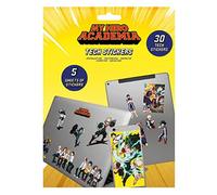 My Hero Academia Tech Stickers - Juego de 30 pegatinas para portátiles, teléfonos móviles y tabletas, calcomanías para dispositivos para niños y adultos, producto oficial