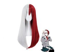 My Hero Academia Todoroki Shoto peluca larga Cosplay disfraz Boku no Hero Academia mujeres pelucas de fiesta de Halloween de pelo resistente al calor