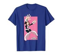My Hero Academia Uraraka Pose de Héroe Camiseta, Hombre, Azul Real, S