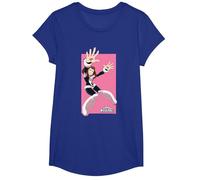 My Hero Academia Uraraka Pose de Héroe Camiseta, Niñas, Azul Real, S
