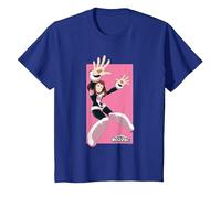 My Hero Academia Uraraka Pose de Héroe Camiseta, Niños, Azul Real, 10 años