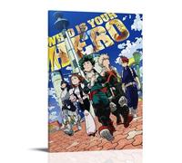 My Hero AcademiaLiving - Lienzo multifuncional impermeable para pared, resistente a los rayos UV, sin marco, estilo 60 x 90 cm