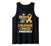My Hero Is Now My Angel Childhood Cancer Awareness Apparel Camiseta sin Mangas