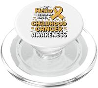 My Hero Is Now My Angel Childhood Cancer Awareness Apparel PopSockets PopGrip para MagSafe