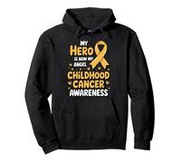 My Hero Is Now My Angel Childhood Cancer Awareness Apparel Sudadera con Capucha
