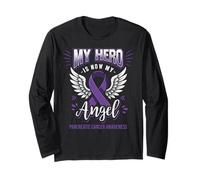 My Hero Is Now My Angel Pancreatic Cancer Month Concientización Manga Larga