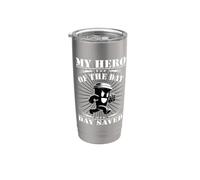 My Hero of the Day - Café: diseño divertido de café Vaso térmico de acero inoxidable de doble pared