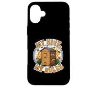 My Hive My Rules Funny Beekeeper Bee Lover Honeycomb Carcasa para iPhone 16 Plus