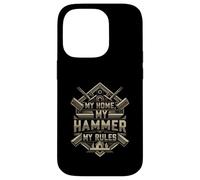 My Home My Hammer My Rules Carpenter Builder Design Carcasa para iPhone 14 Pro