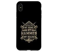 My Home My Hammer My Rules Carpenter Builder Design Carcasa para iPhone XS MAX