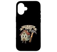 My Home My Hammer My Rules Funny Homeowner Handyman Design Carcasa para iPhone 16