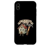 My Home My Hammer My Rules Funny Homeowner Handyman Design Carcasa para iPhone XS MAX