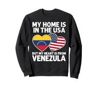 My Home USA Mi Corazón Venezuela Orgullo Venezolano Americano Sudadera