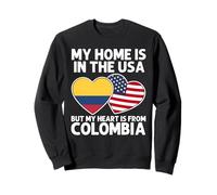 My Home USA My Heart Colombian American Pride Bandera Colombiana Sudadera