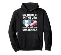 My Home USA My Heart Guatemala Guatemalteco American Pride Sudadera con Capucha