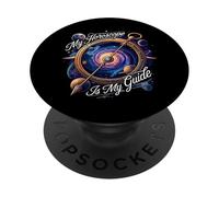 My Horoscope Is My Guide Celestial Astrology Galaxy Compass PopSockets PopGrip Adhesivo