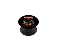 My House My Rules Papá de Perros Gracioso PopSockets PopGrip Adhesivo