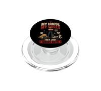 My House My Rules Papá de Perros Gracioso PopSockets PopGrip para MagSafe