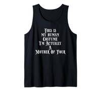 My Human Costume - Mother of 4 Four Kids Mothers Day 4 Kids Camiseta sin Mangas