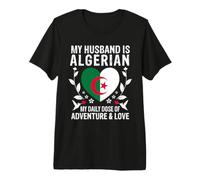 My Husband Is Algerian Husband Algeria Flag Camiseta Premium