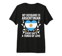 My Husband Is Argentinian Husband Argentina Flag Camiseta Premium