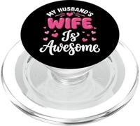 My Husband's Wife Is Awesome PopSockets PopGrip para MagSafe