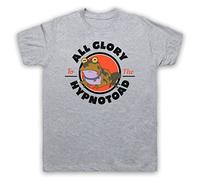 My Icon Art and Clothing All Glory to The Toad Funny Cartoon Future Sci Fi Hypno - Camiseta para hombre, gris, S