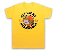 My Icon Art and Clothing All Glory to The Toad Funny Cartoon Future Sci Fi Hypno - Camiseta para hombre, amarillo, XXL