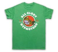 My Icon Art and Clothing All Glory to The Toad Funny Cartoon Future Sci Fi Hypno - Camiseta para hombre, verde, M