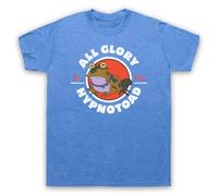 My Icon Art and Clothing All Glory to The Toad Funny Cartoon Future Sci Fi Hypno - Camiseta para hombre, azul vintage, S