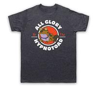 My Icon Art and Clothing All Glory to The Toad Funny Cartoon Future Sci Fi Hypno - Camiseta para hombre, Pizarra vintage., L