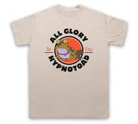 My Icon Art and Clothing All Glory to The Toad Funny Cartoon Future Sci Fi Hypno - Camiseta para hombre, arena, XXL