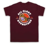 My Icon Art and Clothing All Glory to The Toad Funny Cartoon Future Sci Fi Hypno - Camiseta para hombre, rojo (Maroon), M