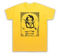 My Icon Art and Clothing - Camiseta para hombre con diseño de Lily Munster, estilo gótico, retro, comedia, terror, amarillo, L
