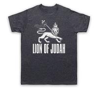 My Icon Art and Clothing - Camiseta para hombre, diseño de León de Judá, tribu israelita Selassie Rastafari, Pizarra vintage., M