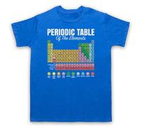 My Icon Art and Clothing - Camiseta para hombre, tabla periódica de elementos, ciencia, química, g zul real, S