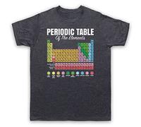 My Icon Art and Clothing - Camiseta para hombre, tabla periódica de elementos, ciencia, química, geek, Pizarra vintage., S