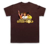 My Icon Art and Clothing Cities of Gold The Mysterious Retro Cartoon - Camiseta para hombre, marrón, L