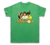 My Icon Art and Clothing Cities of Gold The Mysterious Retro Cartoon - Camiseta para hombre, verde, L