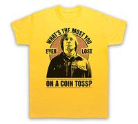 My Icon Art and Clothing Coin Toss No Country Anton Chigurh Western Film - Camiseta para hombre, amarillo, L