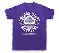 My Icon Art and Clothing Cuckoos Nest Oregon State Hospital One Flew - Camiseta para hombre, Morado (, S