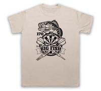 My Icon Art and Clothing Darts The Big Fish Three 3 Dart 170 Score - Camiseta para hombre, arena, L
