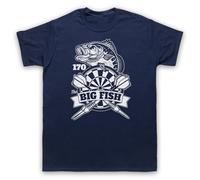 My Icon Art and Clothing Darts The Big Fish Three 3 Dart 170 Score - Camiseta para hombre, azul marino, 5XL