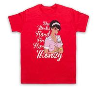 My Icon Art and Clothing Disco Summer She Works Hard for The Money - Camiseta para hombre, rosso, M