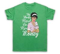 My Icon Art and Clothing Disco Summer She Works Hard for The Money - Camiseta para hombre, verde, M