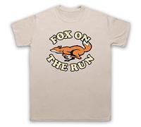 My Icon Art and Clothing Fox On The Run Retro Glam Rock Classic - Camiseta para hombre, arena, M