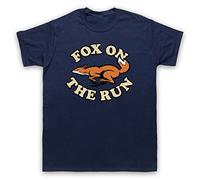 My Icon Art and Clothing Fox On The Run Retro Glam Rock Classic - Camiseta para hombre, azul marino, L