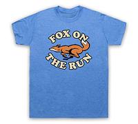 My Icon Art and Clothing Fox On The Run Retro Glam Rock Classic - Camiseta para hombre, azul vintage, XL